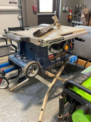 Ryobi 10" Portable Table Saw Model BTS21. Tested, Working at Consignor's. See pics.