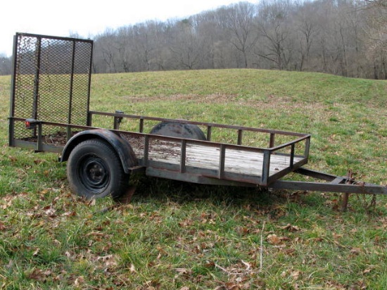 5x8 Foot Equipment Trailer with wood Floor