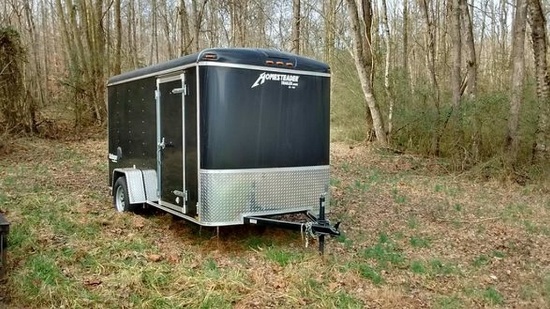 Like New Homesteader Enclosed 12 Foot Trailer