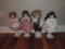 Lot Of 4 Porcelain Head Doll