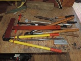 Tray Lot Limb Trimmers, T Square, Hedge Trimmers & More