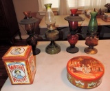 Advertising Tins And 4 Oil Lanterns