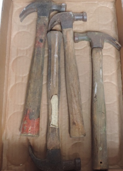 (4) Antique Claw Hammers