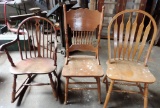 Lot of (3) Oak Chairs