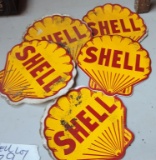 (5) Vintage Shell Stickers