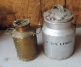 5 Quart Metal Milk Can with Lid and Handle and More