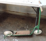 Vintage Green 2 Wheel Scooter