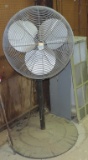 Large Metal Dayton Shop Fan and Shop Mirror