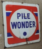 Porcelain PILE WONDER Advertising Sign