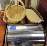 Basket and Bread Box Lot