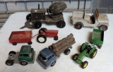 Lot of Trucks and Toy Tractors
