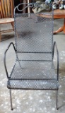 Vintage Wrought Iron Black Twisted Iron Outdoor Chair