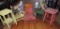 Lot of Seven Children's Chairs and Stools