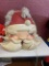 Blow Mold Winking Santa Face Vintage