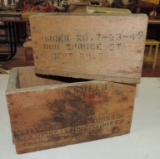 Two Wooden Boxes (Shapely's and Jersey Fire Harden Bit Heads)