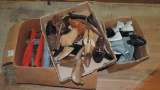 Wooden Shoe Stretcher Lot and Box of Shoe Protectors