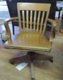 Wooden Office Chair on Castor Wheels
