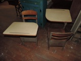 Vintage Pair of School Desks