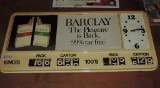 Barclay Cigarette Sign Board Clock