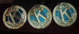 Three Metal Kiwanis International Signs