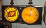 Schlitz Double Watch Clock