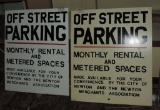 Two Off-Street Parking Signs