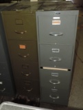 Two Four-Drawer Filing Cabinets