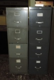 Two Four-Drawer Filing Cabinets