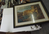 Lot of Tri-Fold White Styrofoam and Lion Picture