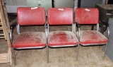 Lot of (3) Antique Barber Chairs