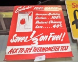 Antique Metal Fuel Savor Sign