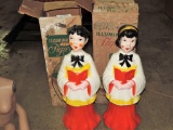 (2) Early Choir Girls Blowmolds with Boxes