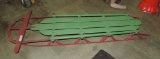 Antique Green Painted Sled