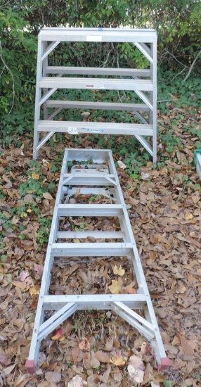 Warner 36" W Aluminum Ladder & 5' Ladder
