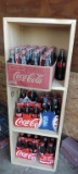 Wooden Cube With Coke & Pepsi Collectible Bottles