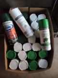 Box Of White & Green Spray Paint