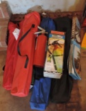 Assorted Bag Chairs, Fire Extinguishers