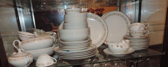 Shelf Lot of Imperial Gold China