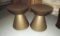 Pair of Gold Metallic End Tables