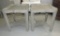 Pair of Square Scalloped Edge End Tables