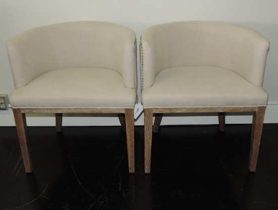 Pair of Round back Arm Chairs