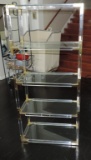 Brass and Acrylic Bookcase