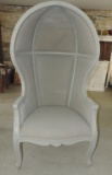 Gray Hooded Oversized Chair