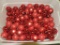 Box Lot of Red Christmas Ornaments