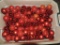 Box Lot of Red Christmas Ornaments