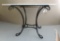 Square Marble Top and Iron Table