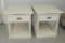 Pair of White End Tables