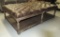 Brown Leather Tufted Coffee Table/Ottoman