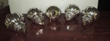 Five Mercury Glass Ornaments