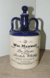 William Maxwell Scotch Whiskey Jug Pottery